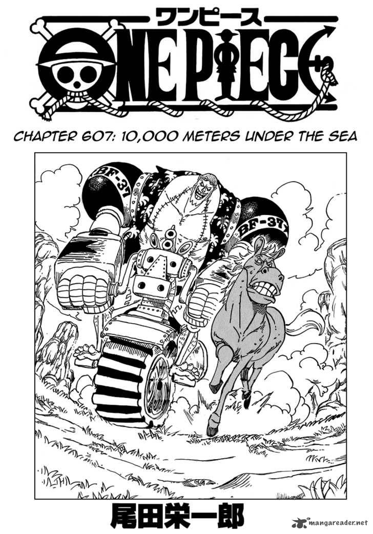 One Piece Chapter 607 page 1 - Chapter 607: 10,000 Meters Under the Sea