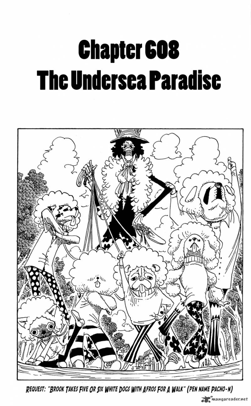 One Piece Chapter 608 page 1 - Chapter 608: Underwater Paradise