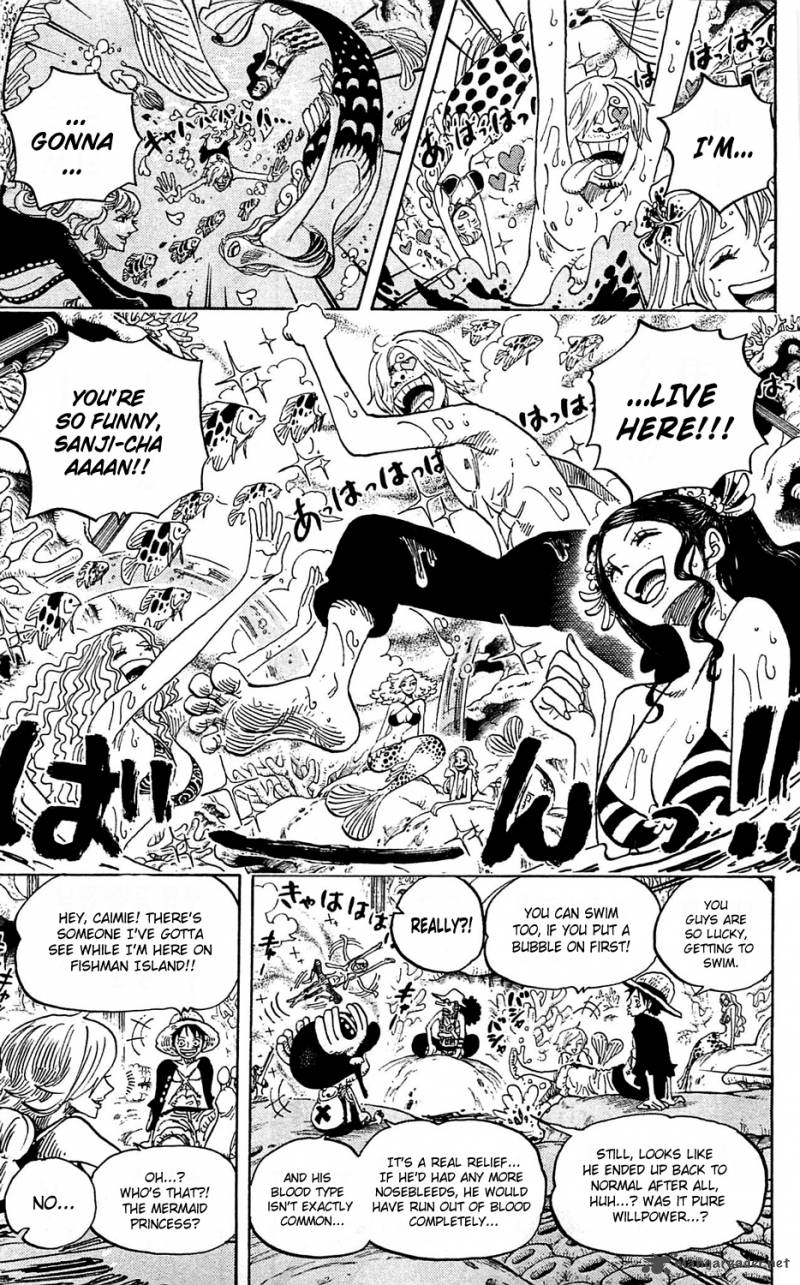 One Piece Chapter 609 page 4 - Chapter 609: Adventure on Fish-Man Island