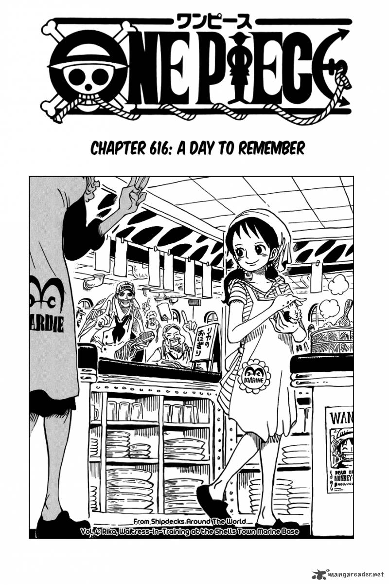 One Piece manga, chapter 616, page 2 of 19