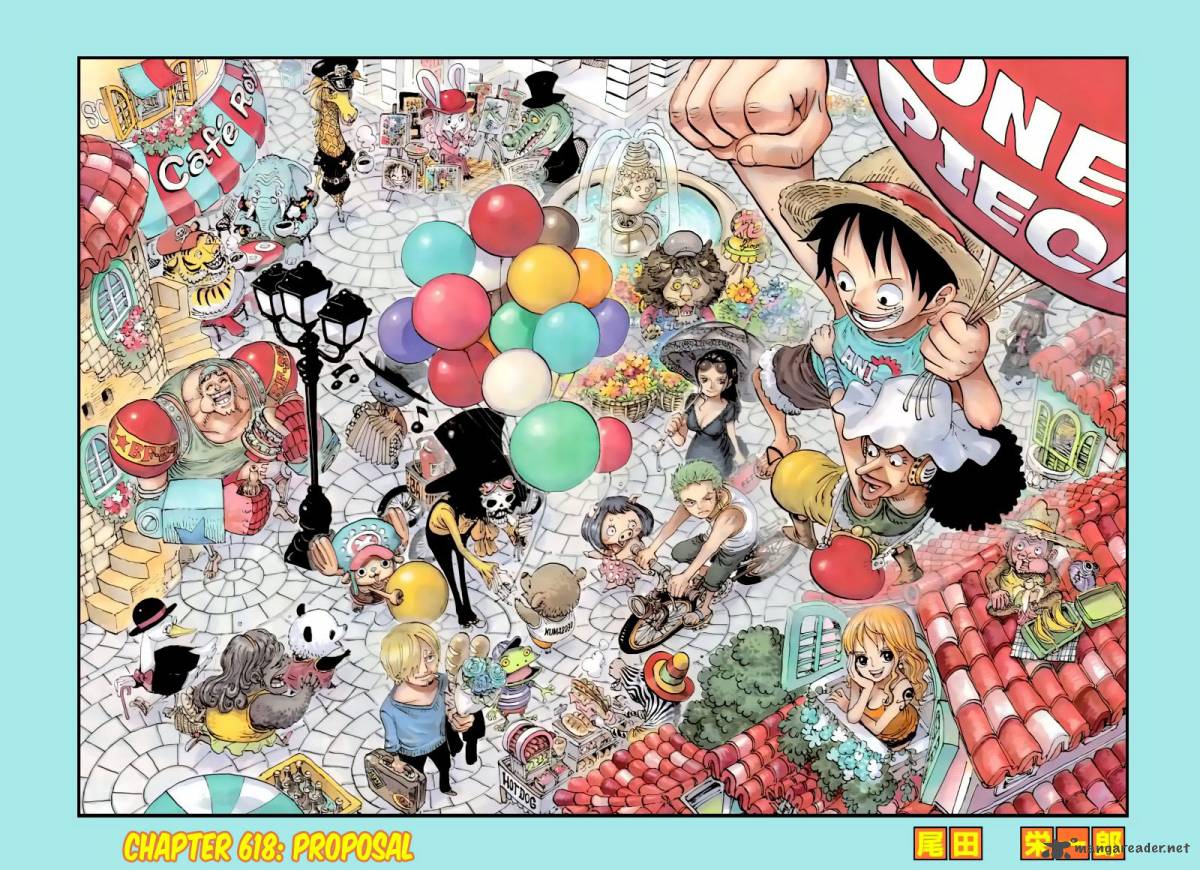 One Piece manga, chapter 618, page 2 of 21