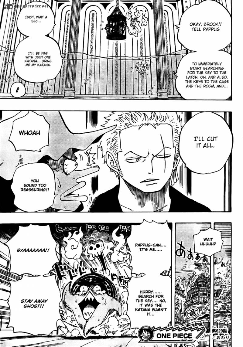 One Piece Chapter 629 page 18 - Chapter 629: Former Warlord in the Way