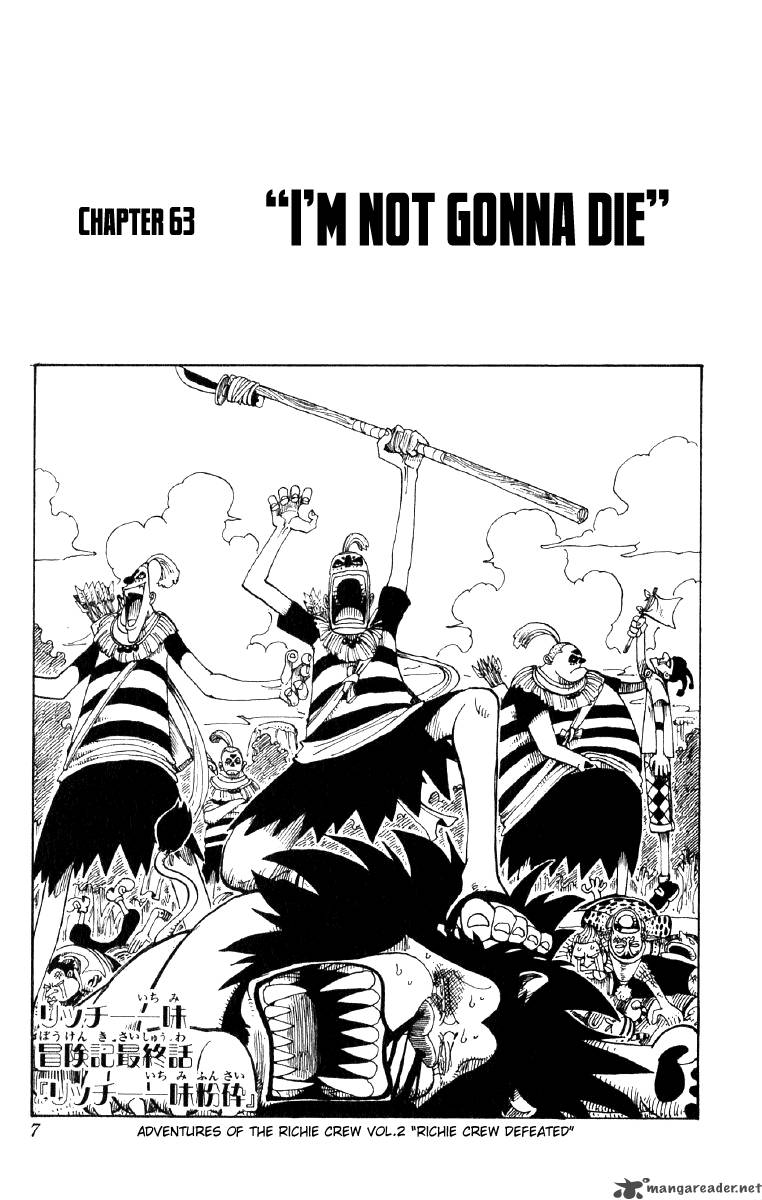 One Piece Chapter 63 page 7 - Chapter 63: I Won't Die