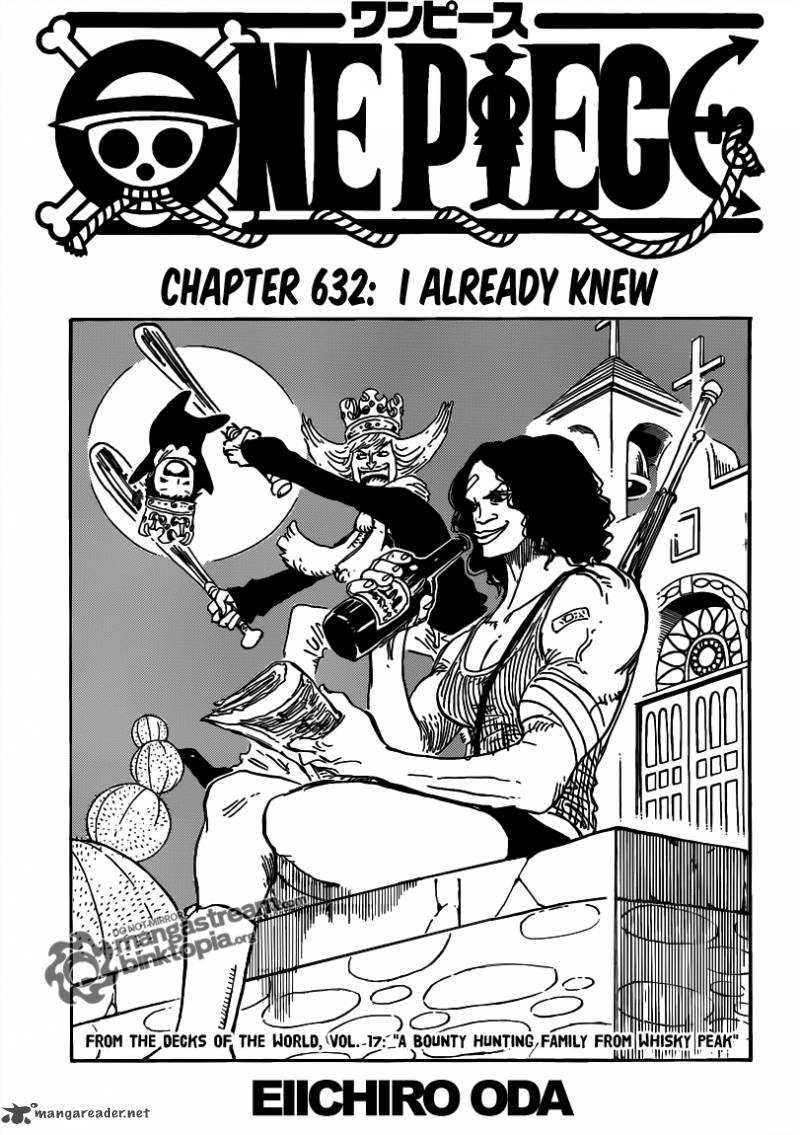 One Piece Chapter 632 page 1 - Chapter 632: I Knew