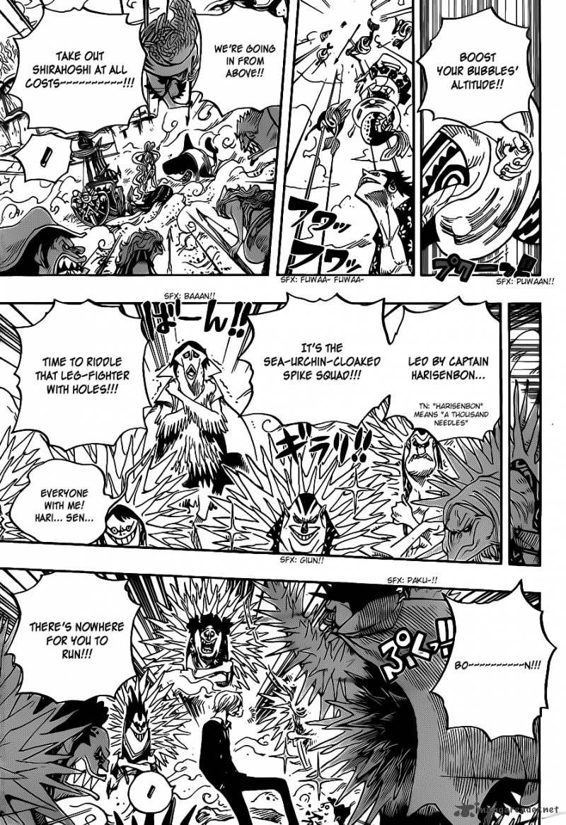 One Piece Chapter 635 page 8 - Chapter 635: So Scared I Ran Up to the Sky