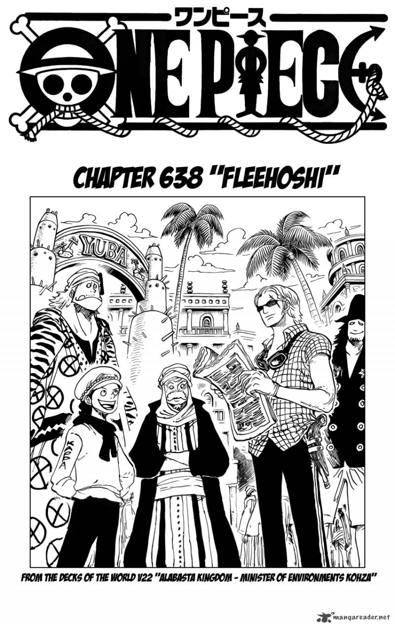 One Piece Chapter 638 page 1 - Chapter 638: Escape-Hoshi