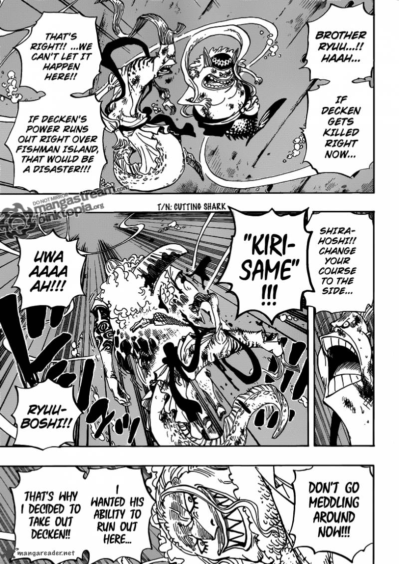 One Piece Chapter 640 page 14 - Chapter 640: Above Fish-Man Island