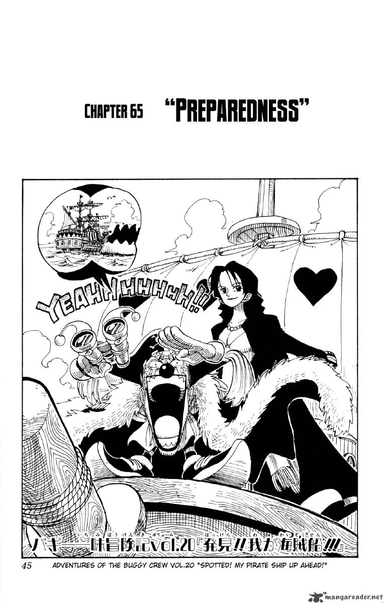 One Piece Chapter 65 page 1 - Chapter 65: Prepared