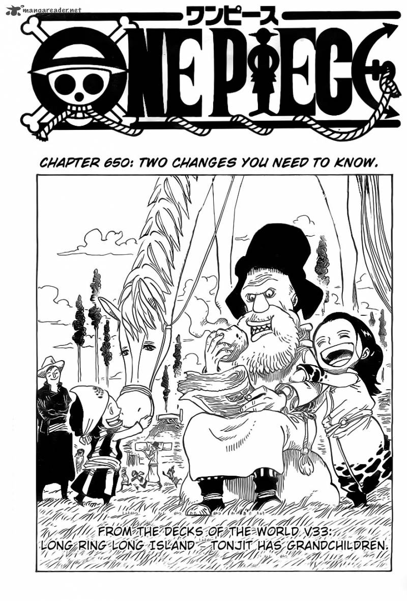 One Piece manga, chapter 650, page 2 of 21