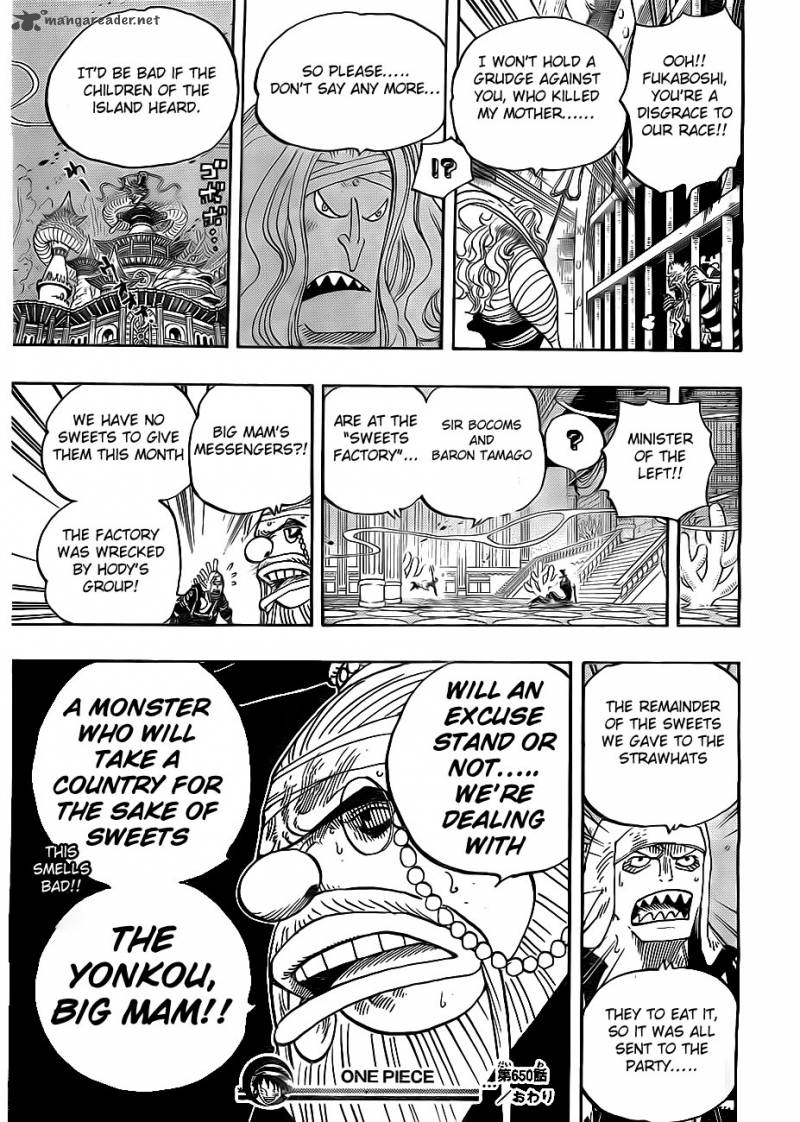One Piece manga, chapter 650, page 18 of 21