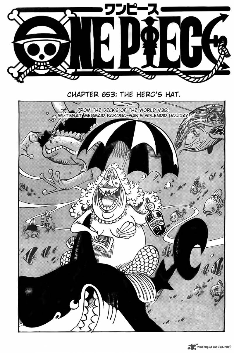 One Piece Chapter 653 page 1 - Chapter 653: The Hero Hat