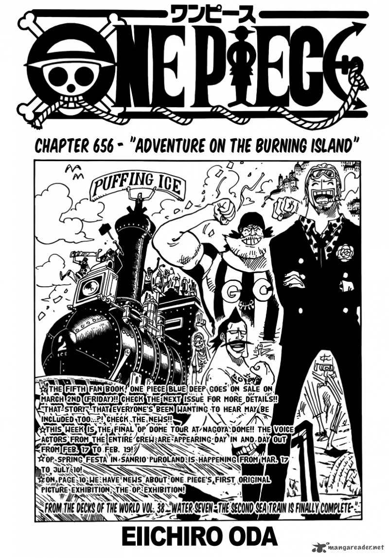 One Piece Chapter 656 page 1 - Chapter 656: Adventure on the Burning Island