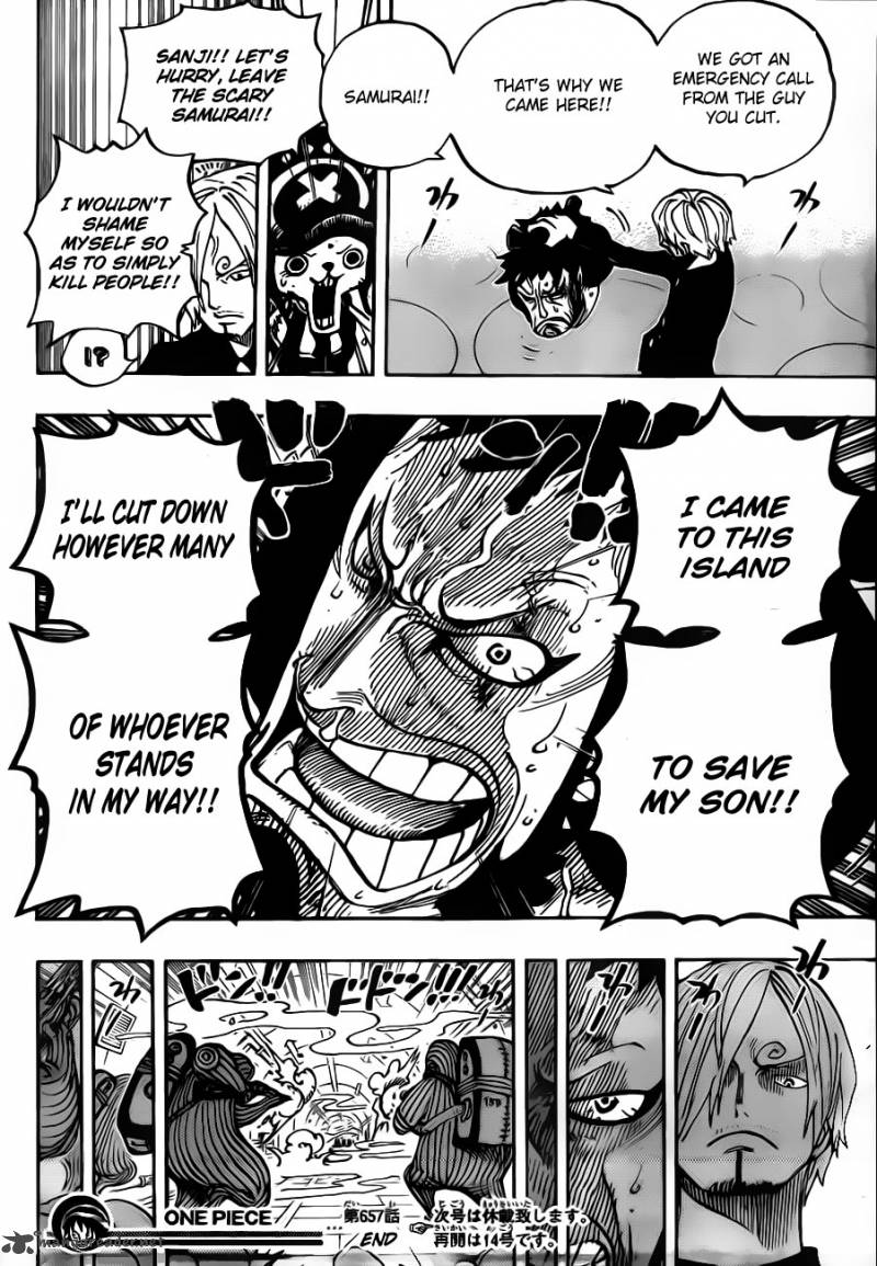 One Piece manga, chapter 657, page 17 of 21