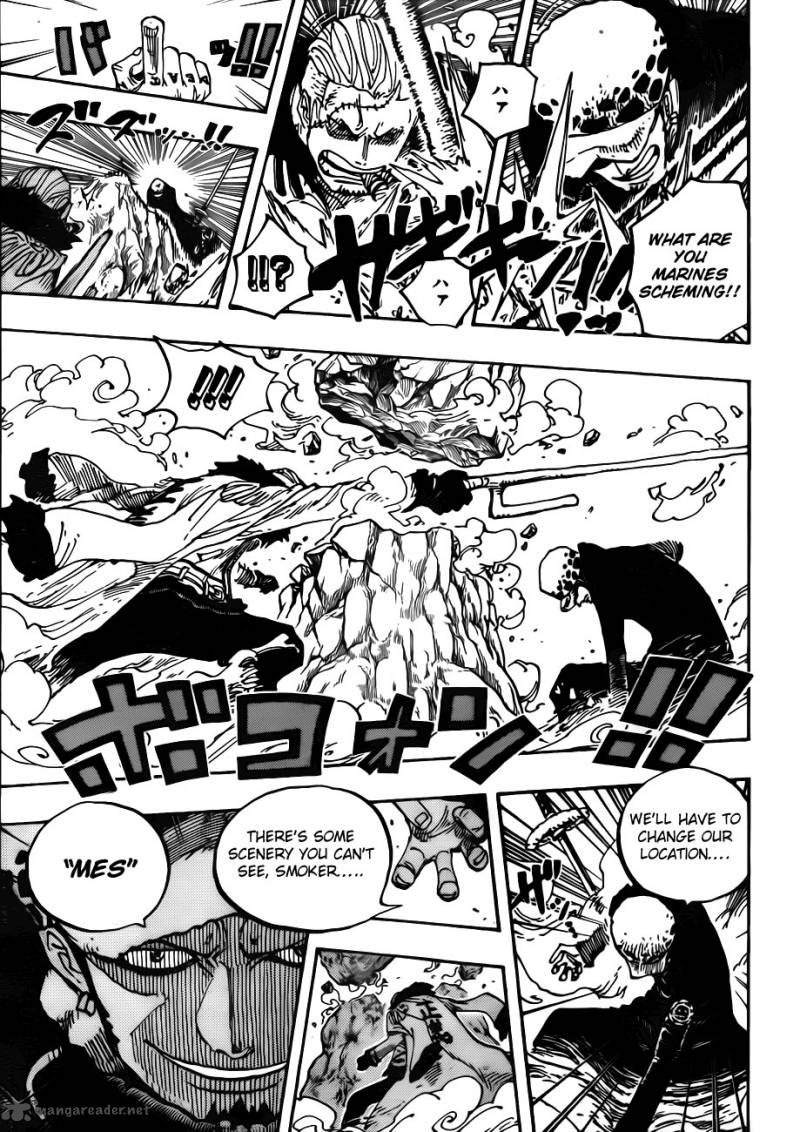 One Piece Chapter 662 page 17 - Chapter 662: Warlord Law Vs. Vice Admiral Smoker