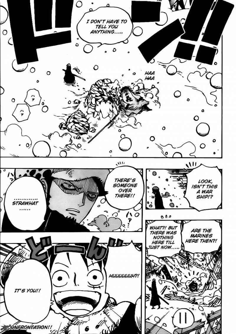 One Piece Chapter 662 page 19 - Chapter 662: Warlord Law Vs. Vice Admiral Smoker