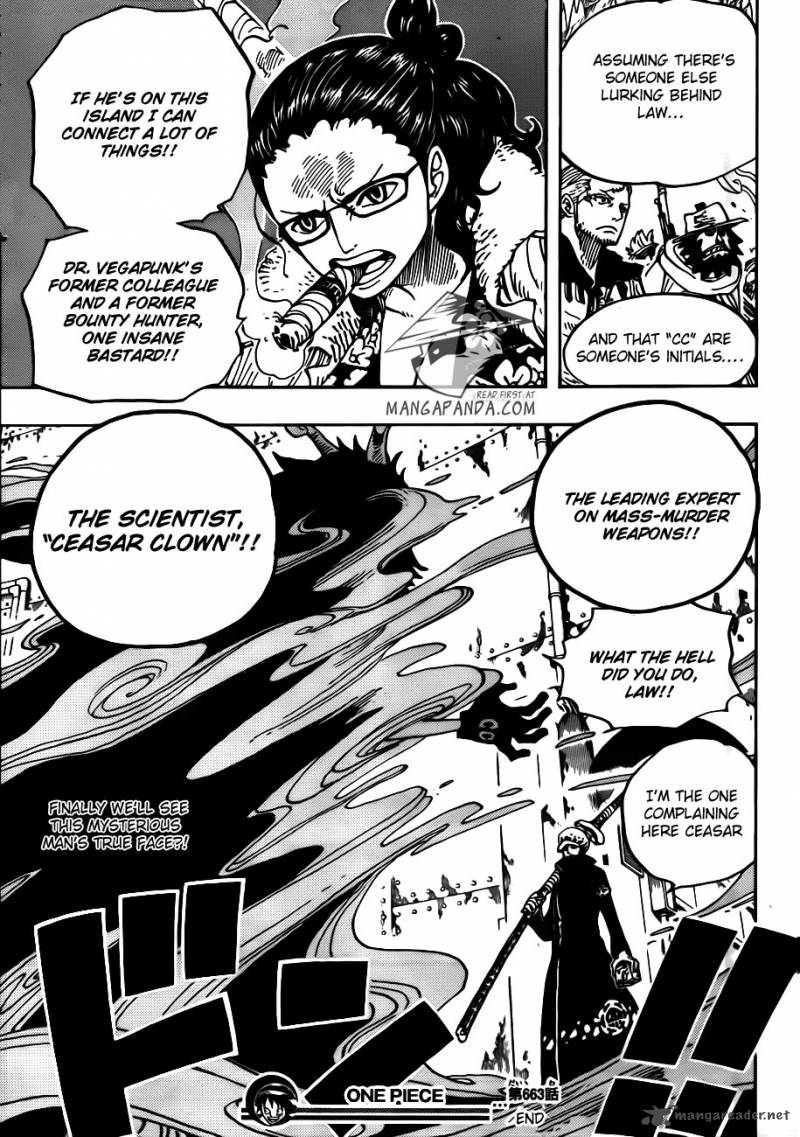 One Piece Chapter 663 page 19 - Chapter 663: CC
