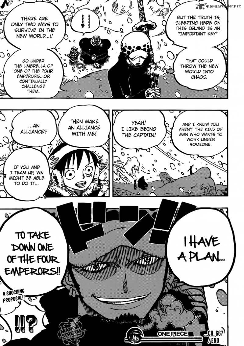 One Piece Chapter 667 page 19 - Chapter 667: COOL FIGHT