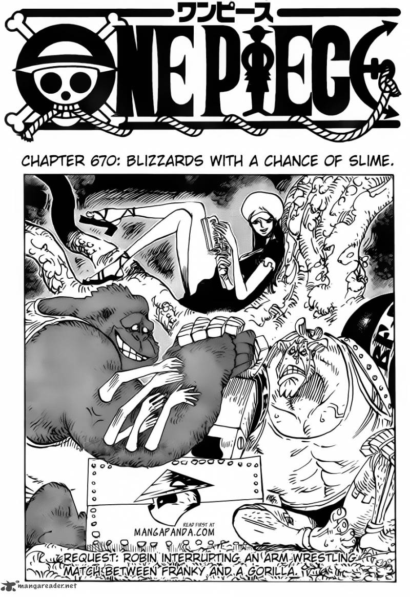 One Piece Chapter 670 page 1 - Chapter 670: Blizzard With a Chance of Slime