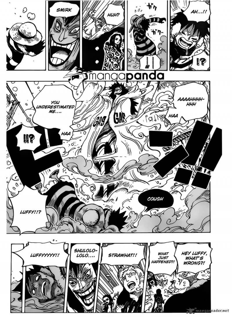 One Piece Chapter 671 page 14 - Chapter 671: Gasu Gasu no Mi