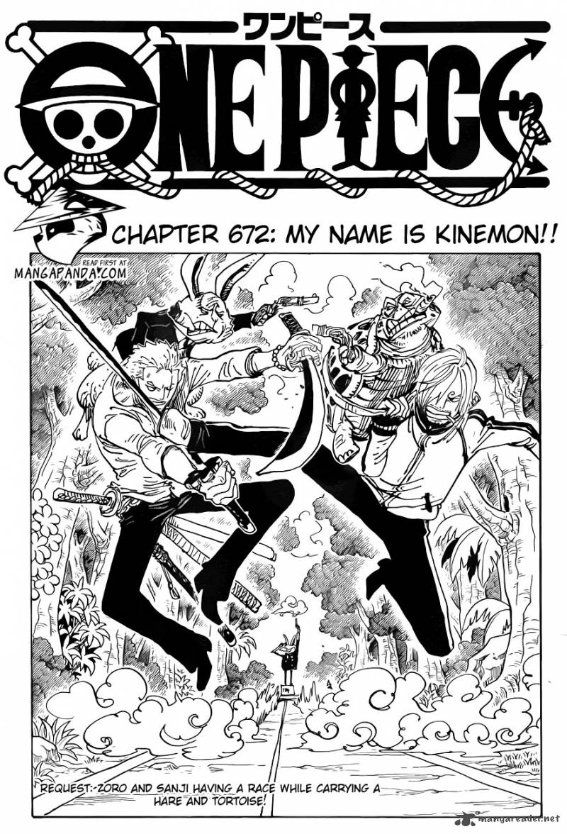 One Piece Chapter 672 page 1 - Chapter 672: My Name Is Kin'emon!!