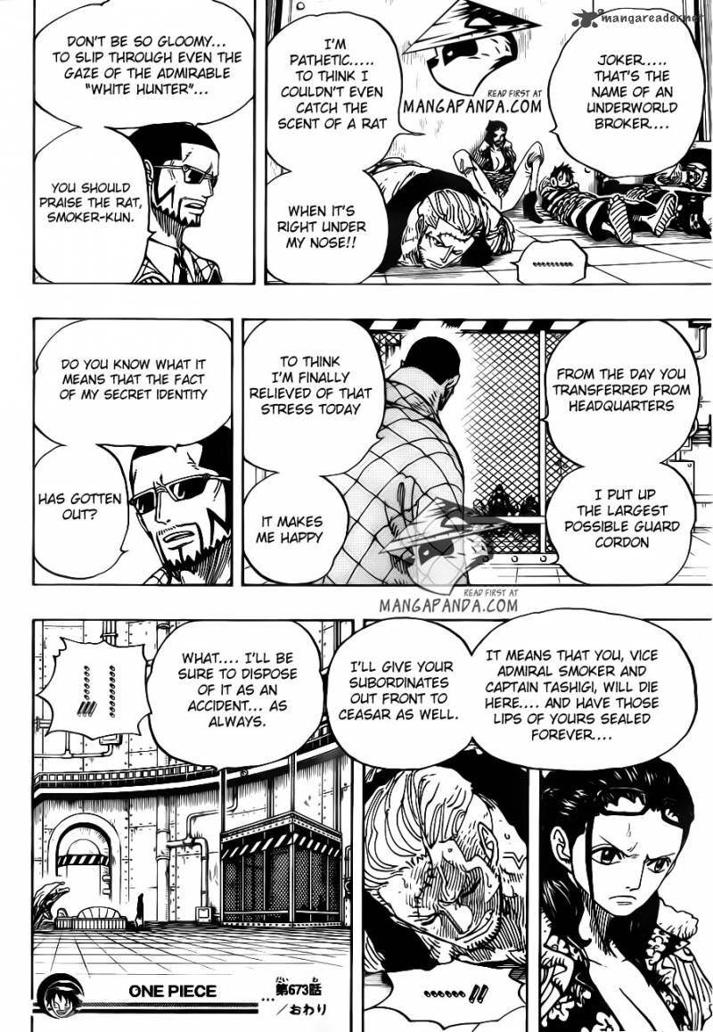 One Piece manga, chapter 673, page 19 of 23