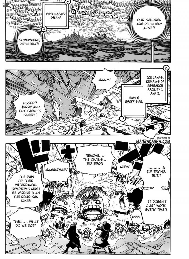 One Piece manga, chapter 673, page 6 of 23