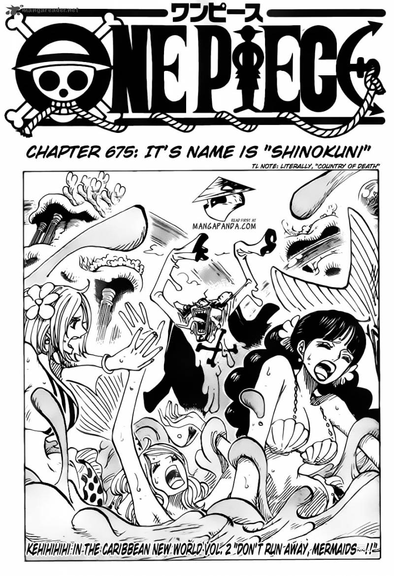 One Piece Chapter 675 page 1 - Chapter 675: I Call It "Shinokuni"