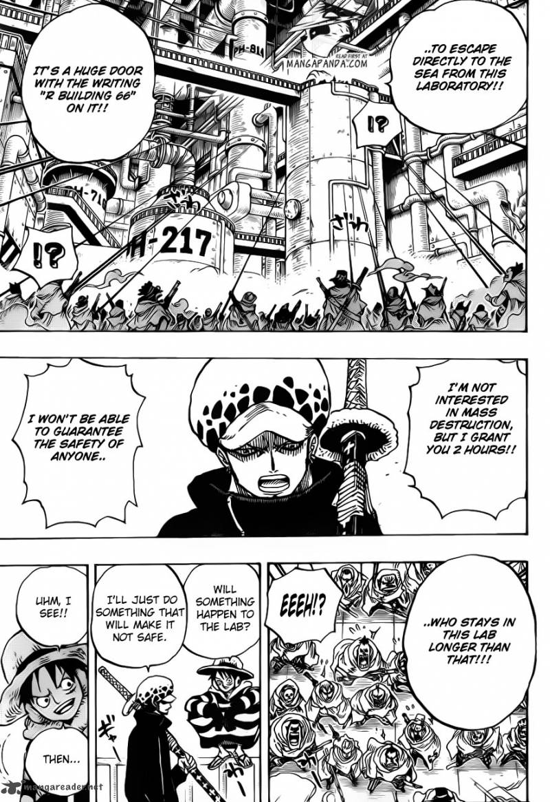 One Piece Chapter 678 page 12 - Chapter 678: Lobby of Laboratory Section A
