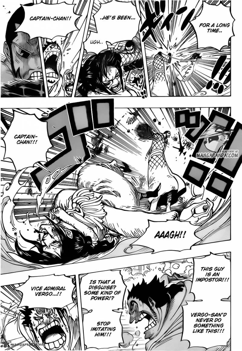 One Piece Chapter 680 page 15 - Chapter 680: Marine G-5 Base Commander Vergo the Demon Bamboo