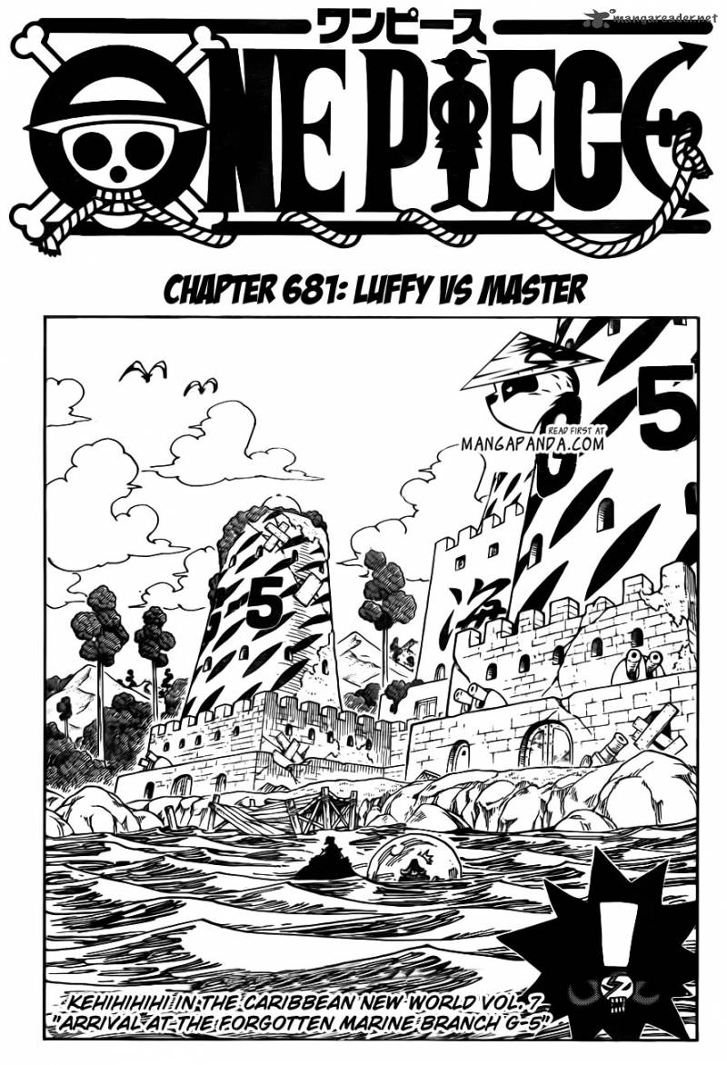 One Piece Chapter 681 page 1 - Chapter 681: Luffy vs. Master