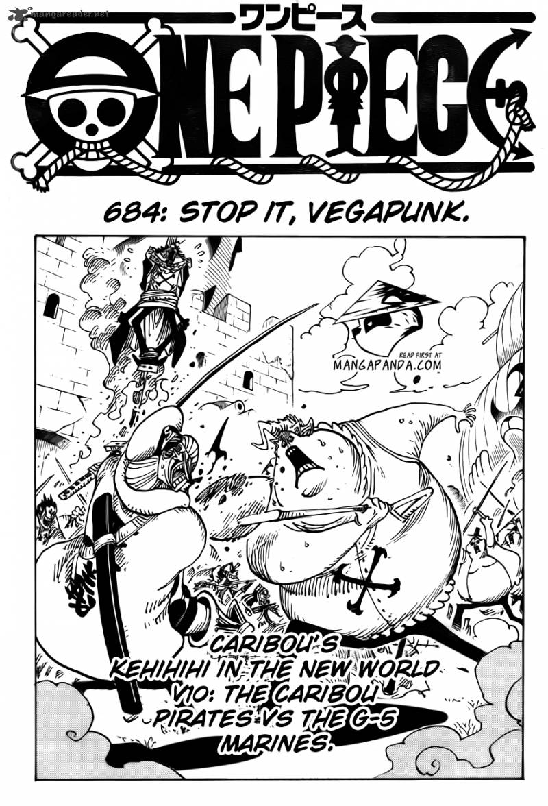 One Piece manga, chapter 684, page 2 of 23