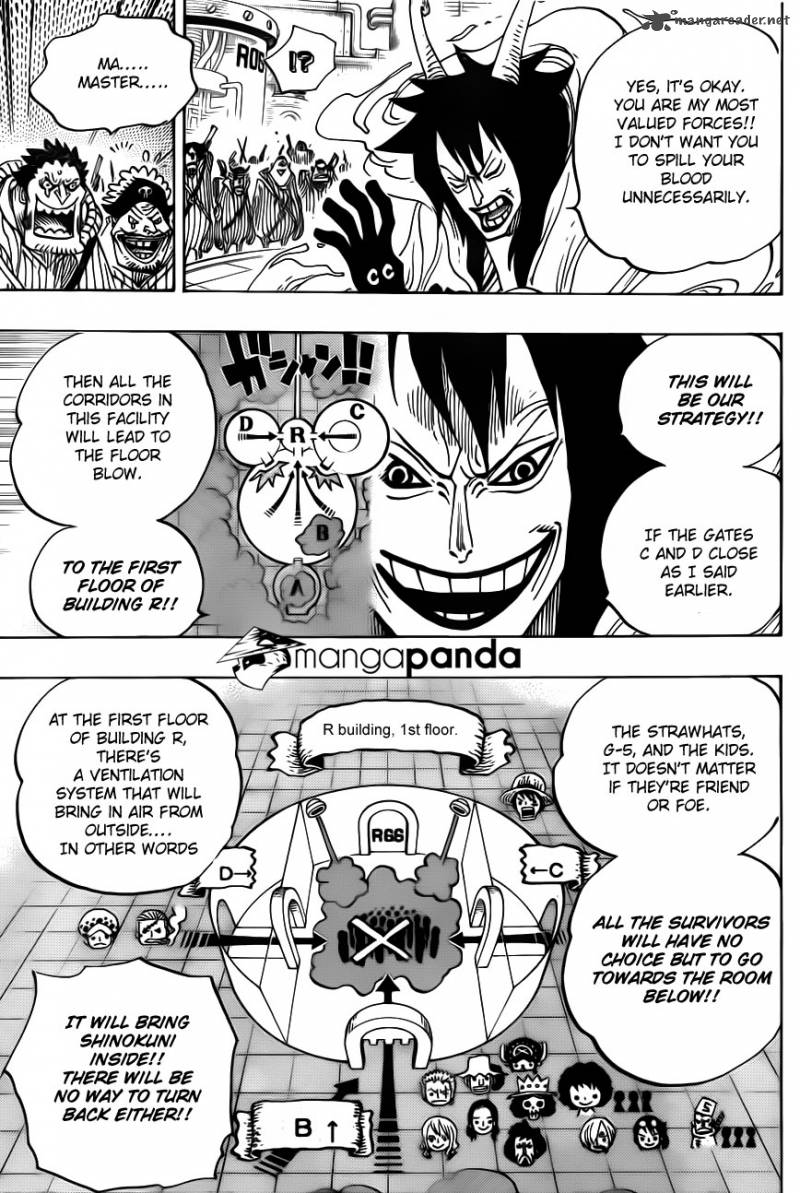 One Piece manga, chapter 684, page 14 of 23