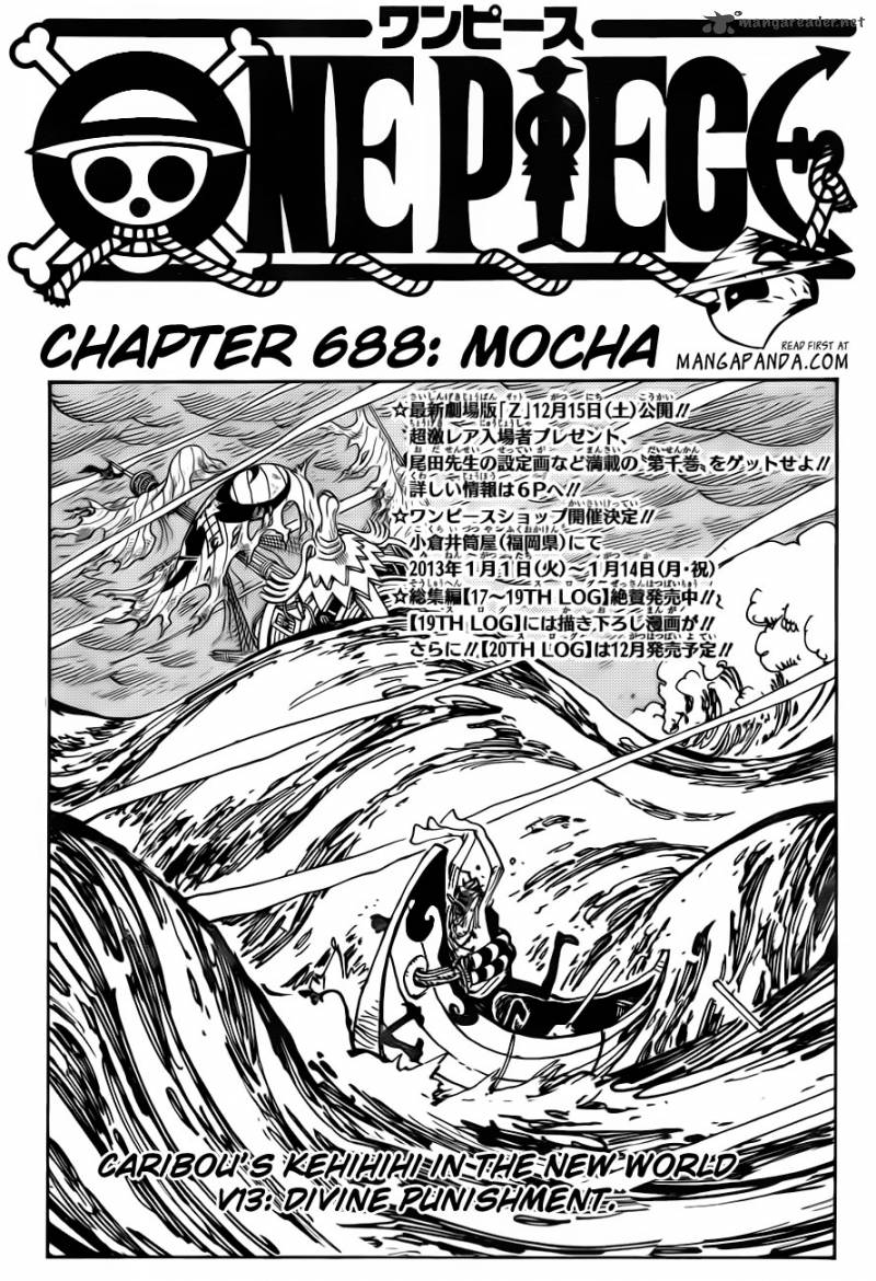 One Piece Chapter 688 page 3 - Chapter 688: Mocha