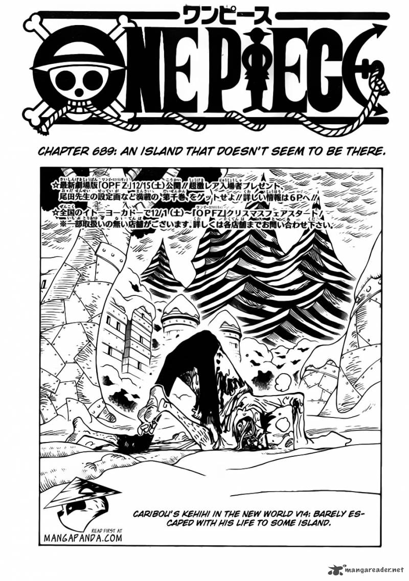 One Piece Chapter 689 page 2 - Chapter 689: A Seemingly Non-Existent Island