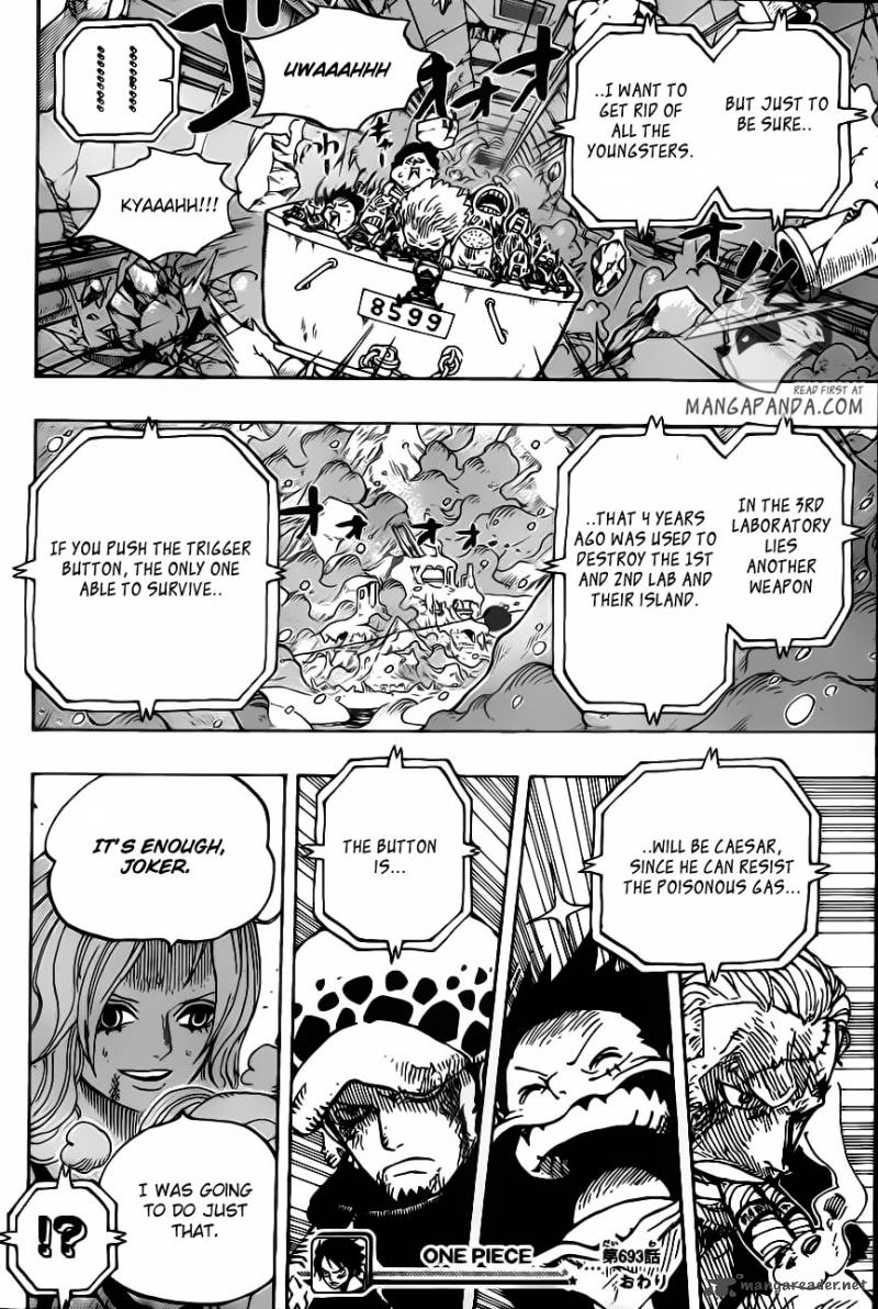 One Piece Chapter 693 page 17 - Chapter 693: Die for Me