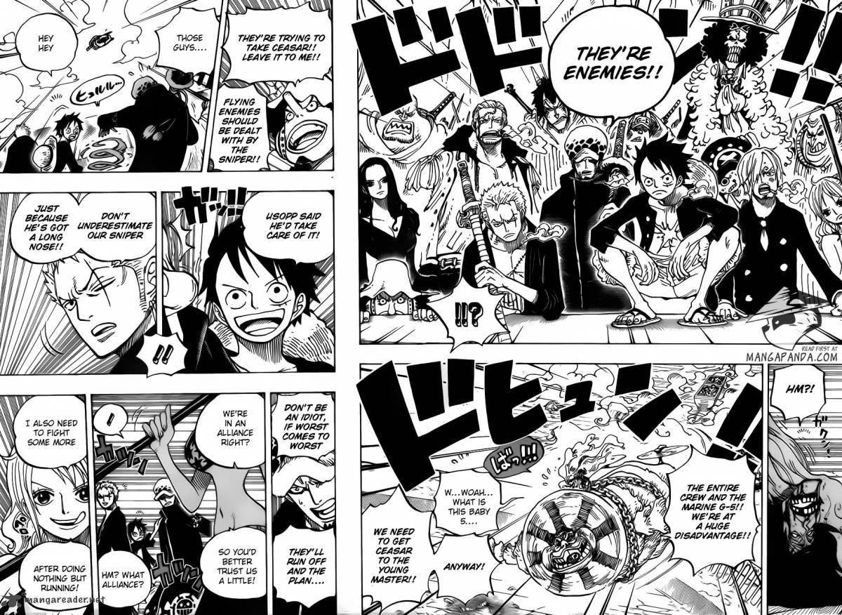 One Piece Chapter 695 page 10 - Chapter 695: Leave It to Us!!!