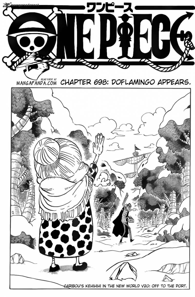 One Piece Chapter 698 page 1 - Chapter 698: Doflamingo Appears