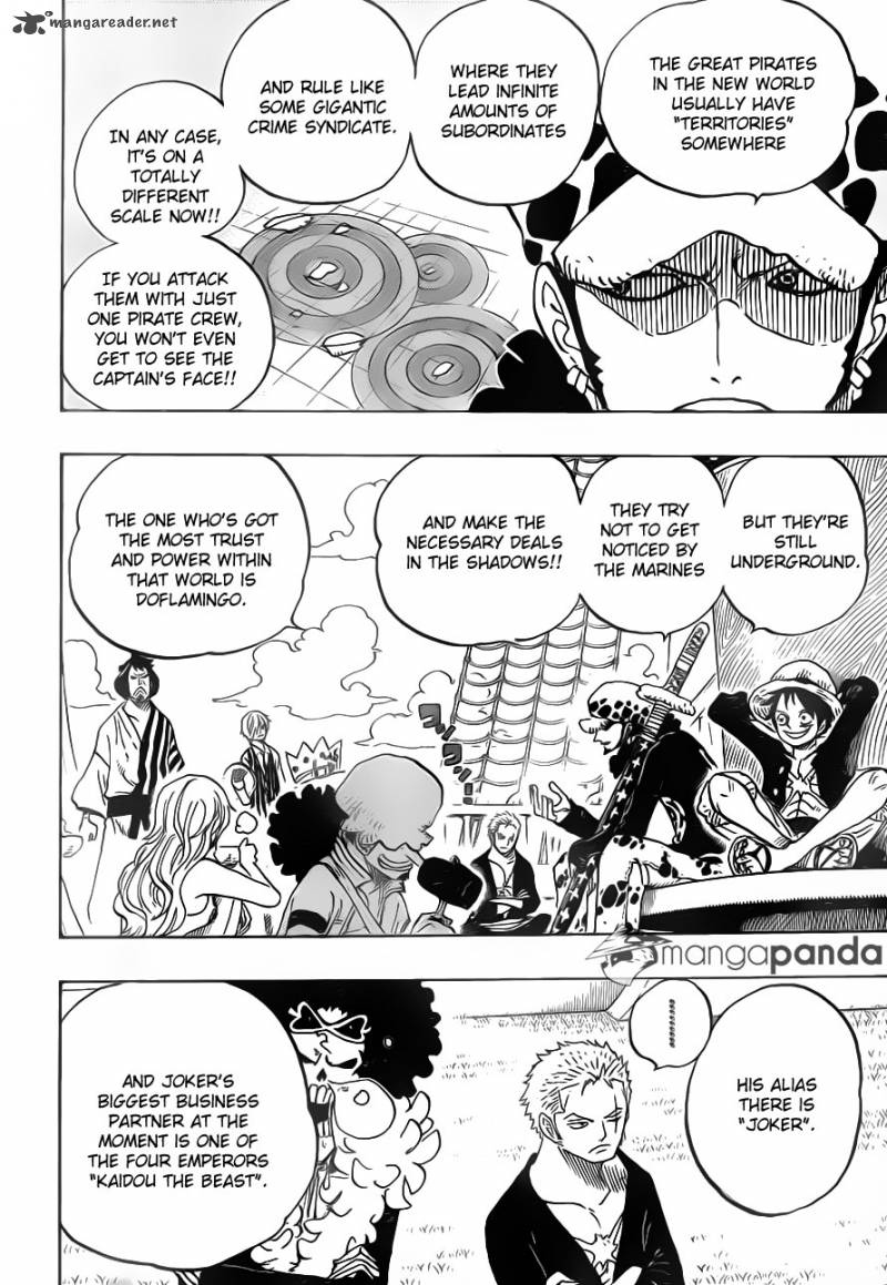 One Piece Chapter 698 page 14 - Chapter 698: Doflamingo Appears