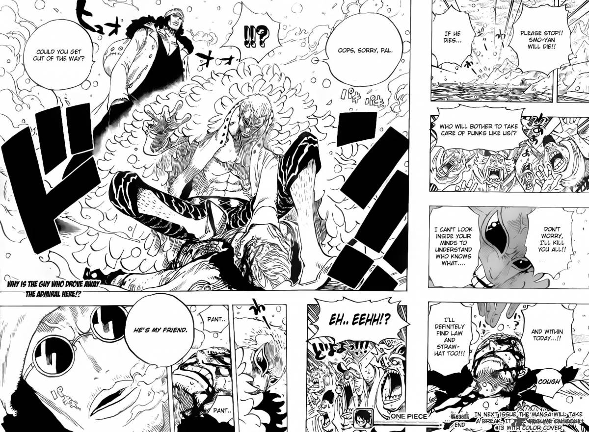 One Piece Chapter 698 page 18 - Chapter 698: Doflamingo Appears