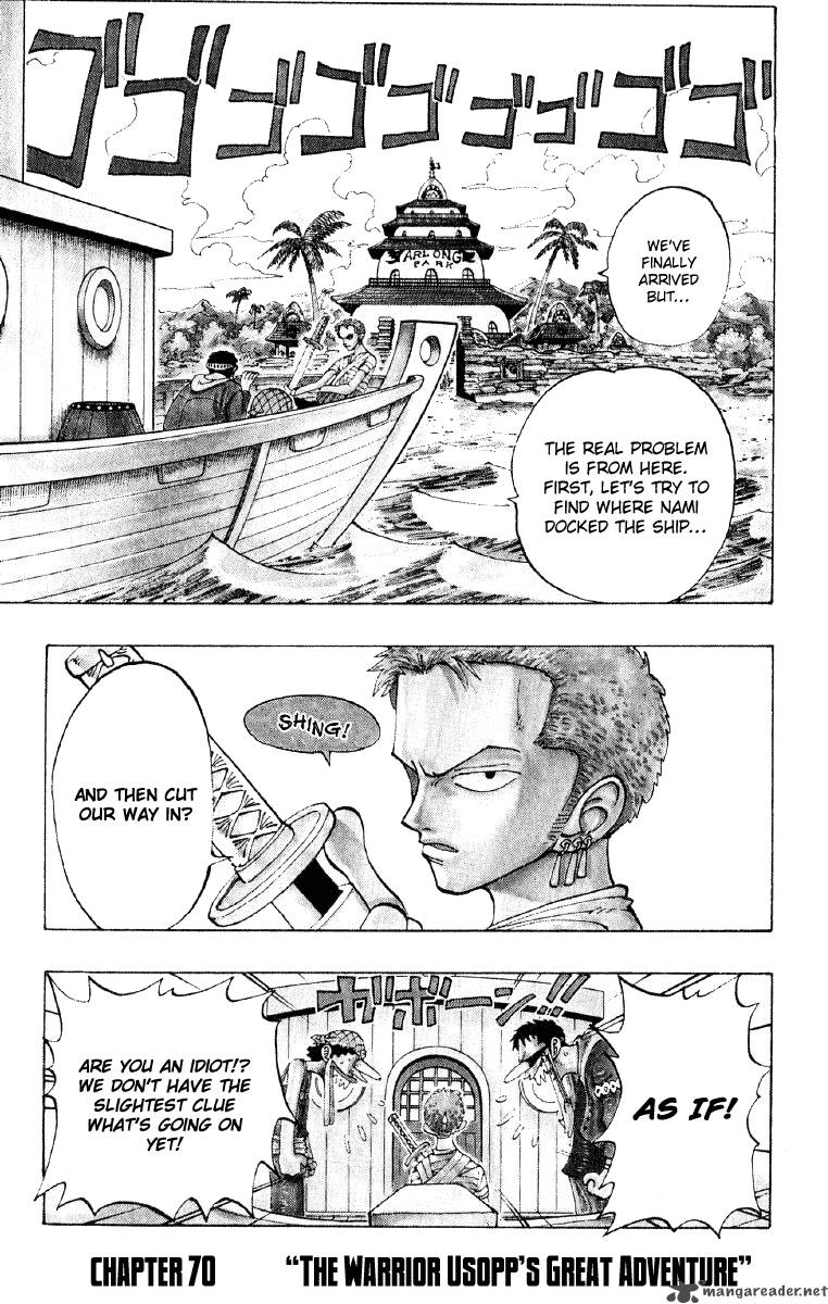 One Piece Chapter 70 page 1 - Chapter 70: The Great Adventure of Usopp the Man