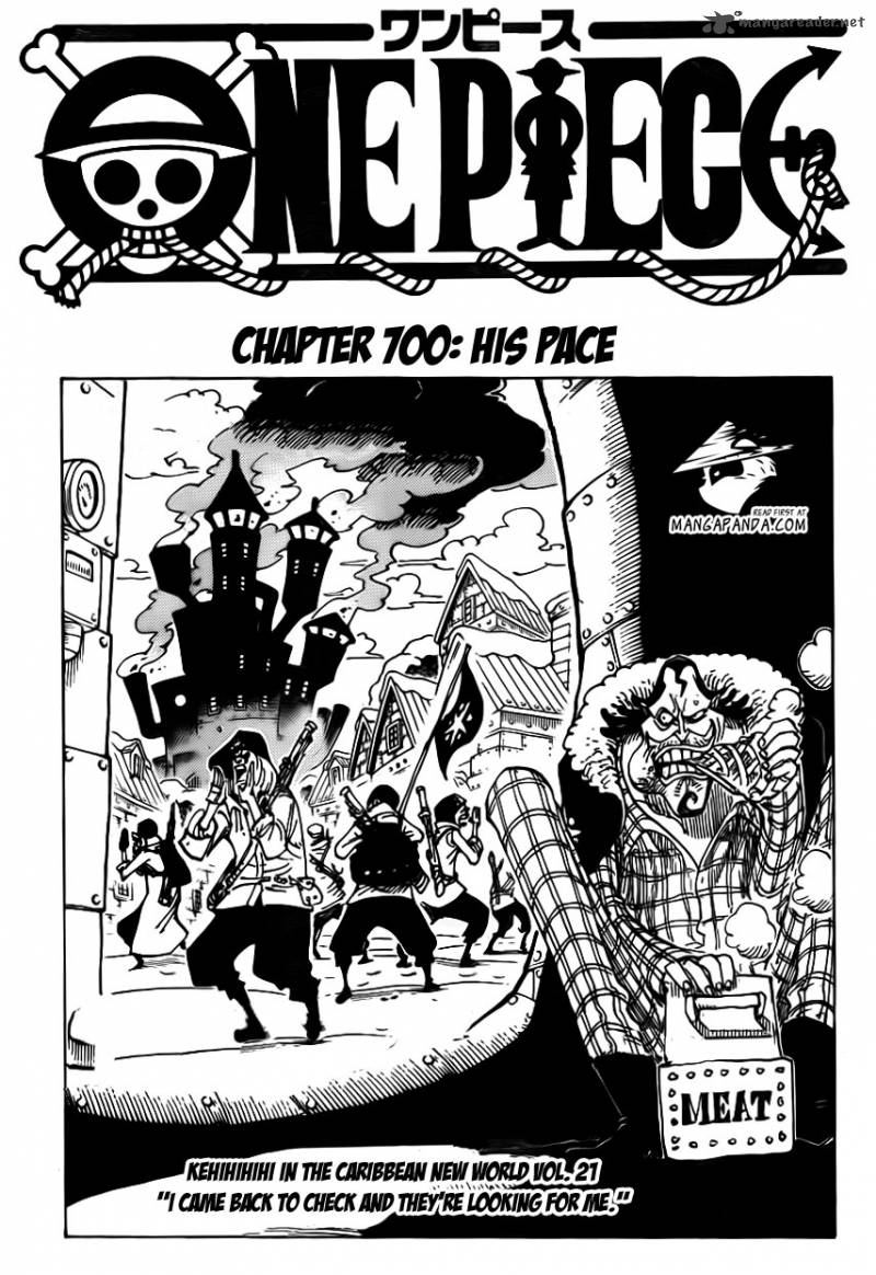 One Piece Chapter 700 page 2 - Chapter 700: His Own Pace