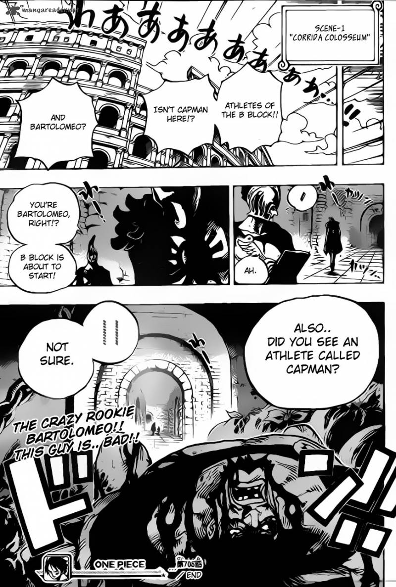 One Piece manga, chapter 705, page 21 of 24