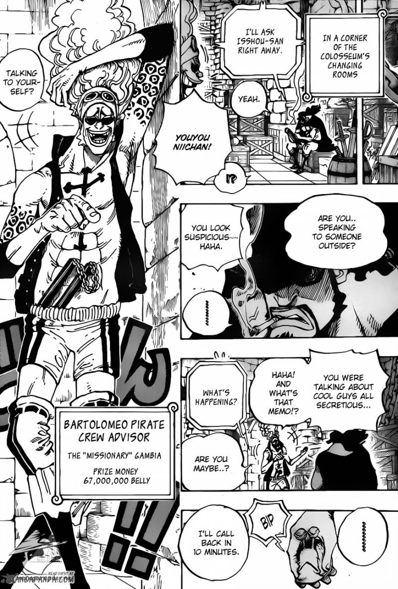 One Piece manga, chapter 705, page 6 of 24