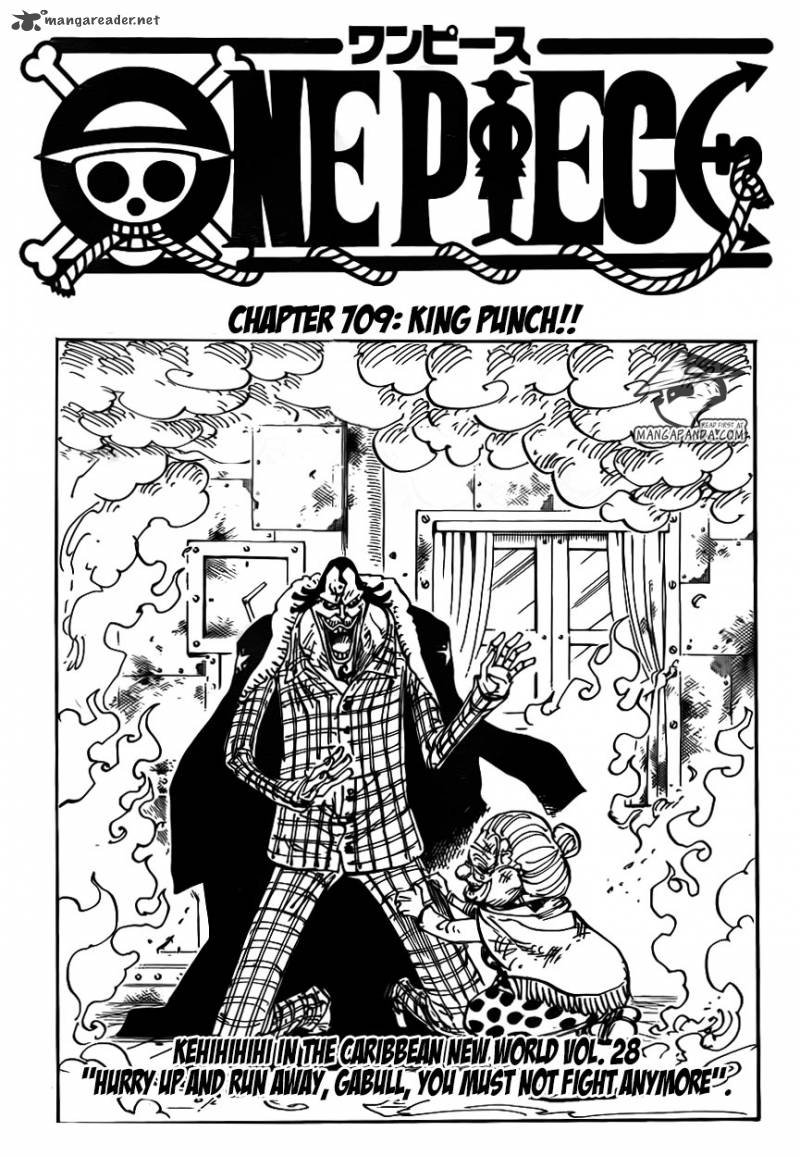 One Piece Chapter 709 page 2 - Chapter 709: King Punch!!