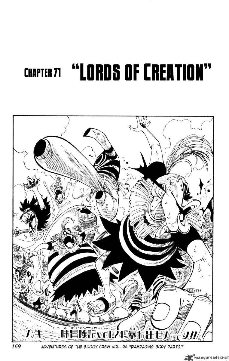 One Piece Chapter 71 page 1 - Chapter 71: Lords of All Creation