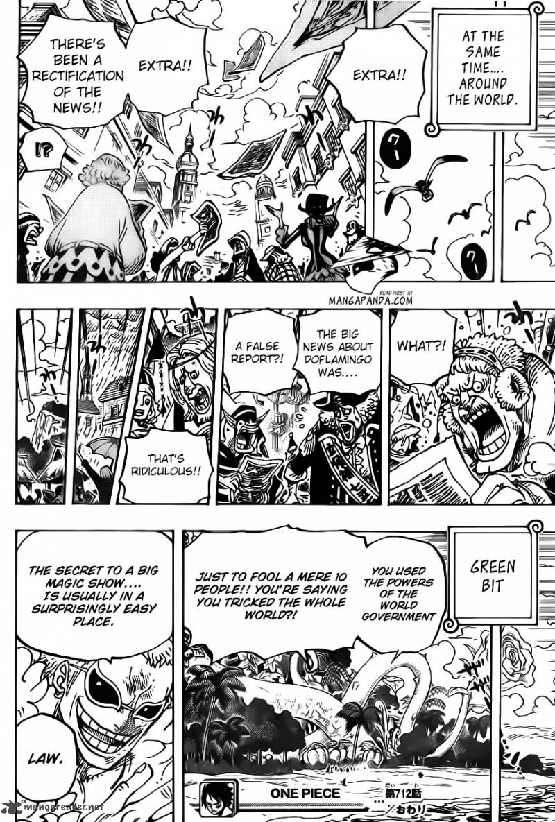 One Piece manga, chapter 712, page 19 of 23