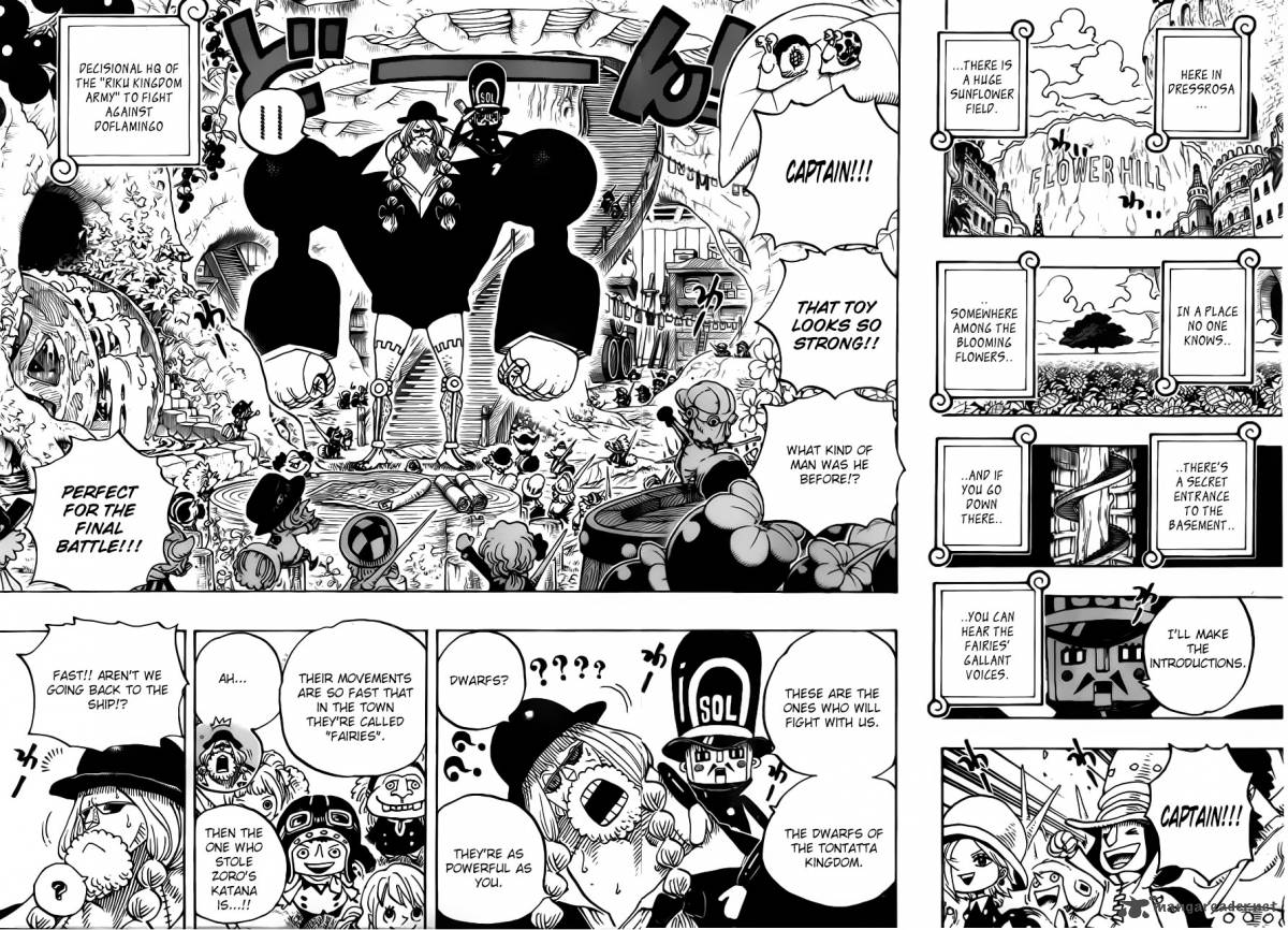One Piece Chapter 718 page 8 - Chapter 718: Riku Royal Army on the Flower Hill