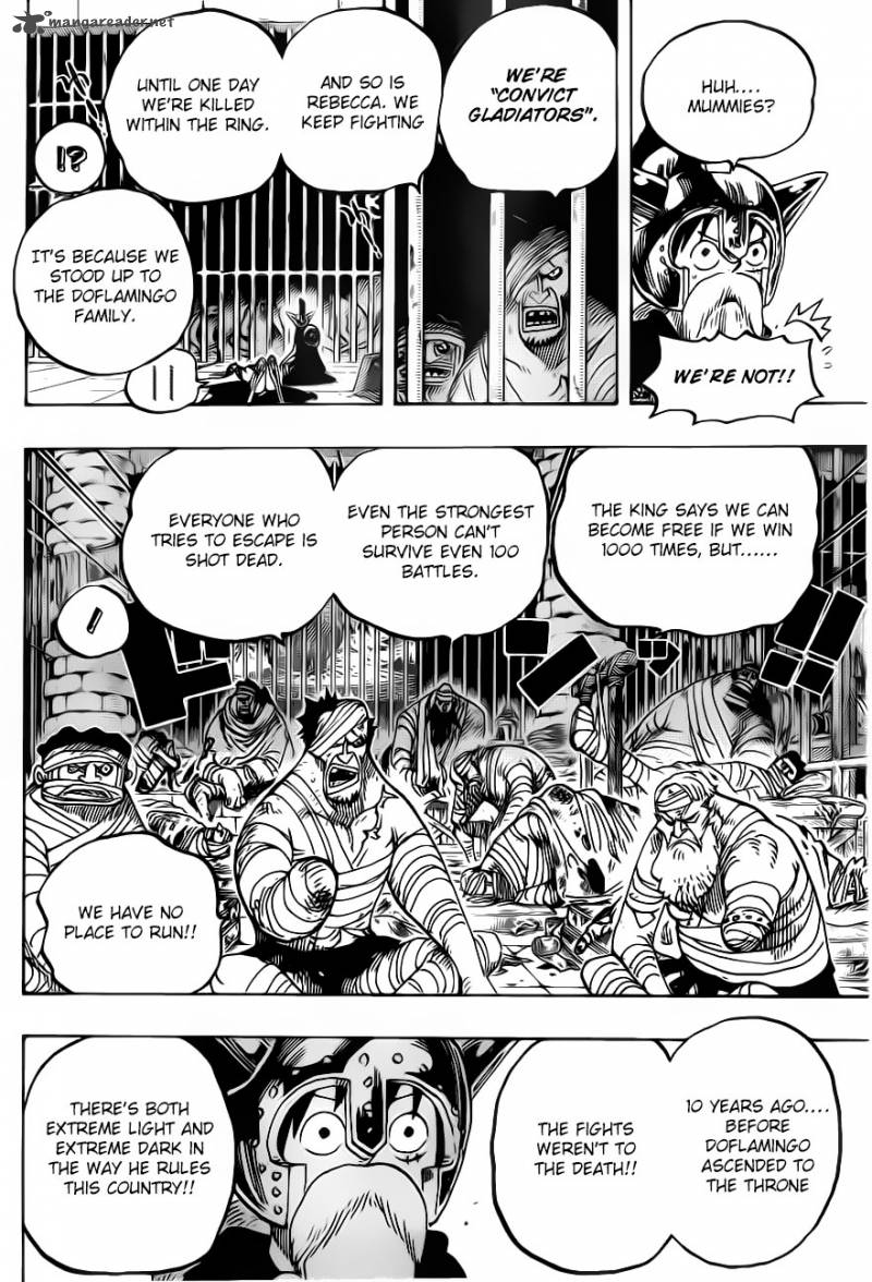 One Piece Chapter 720 page 19 - Chapter 720: Prison-Gladiators