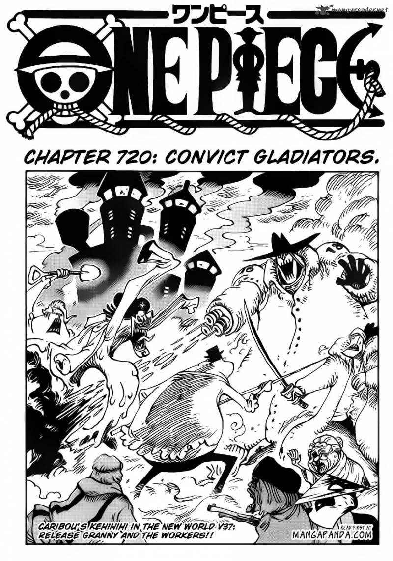 One Piece Chapter 720 page 2 - Chapter 720: Prison-Gladiators
