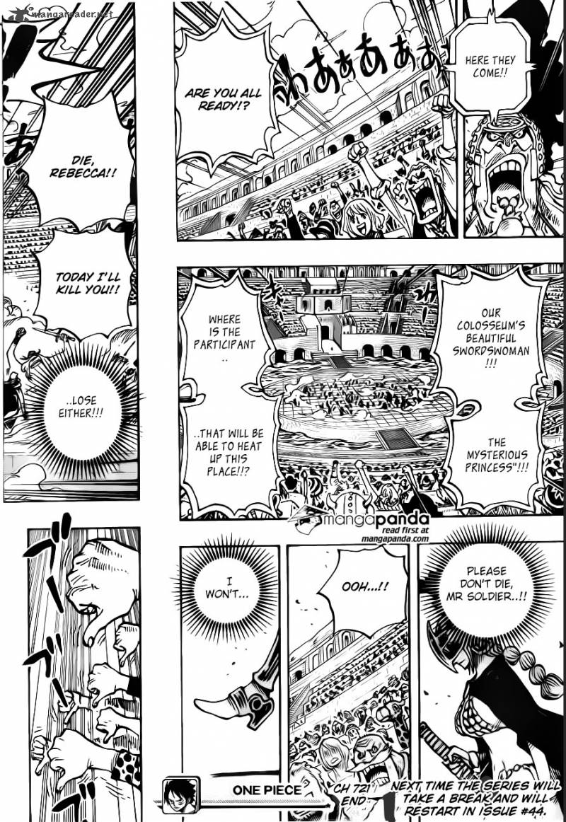One Piece Chapter 721 page 19 - Chapter 721: Rebecca and Soldier-san